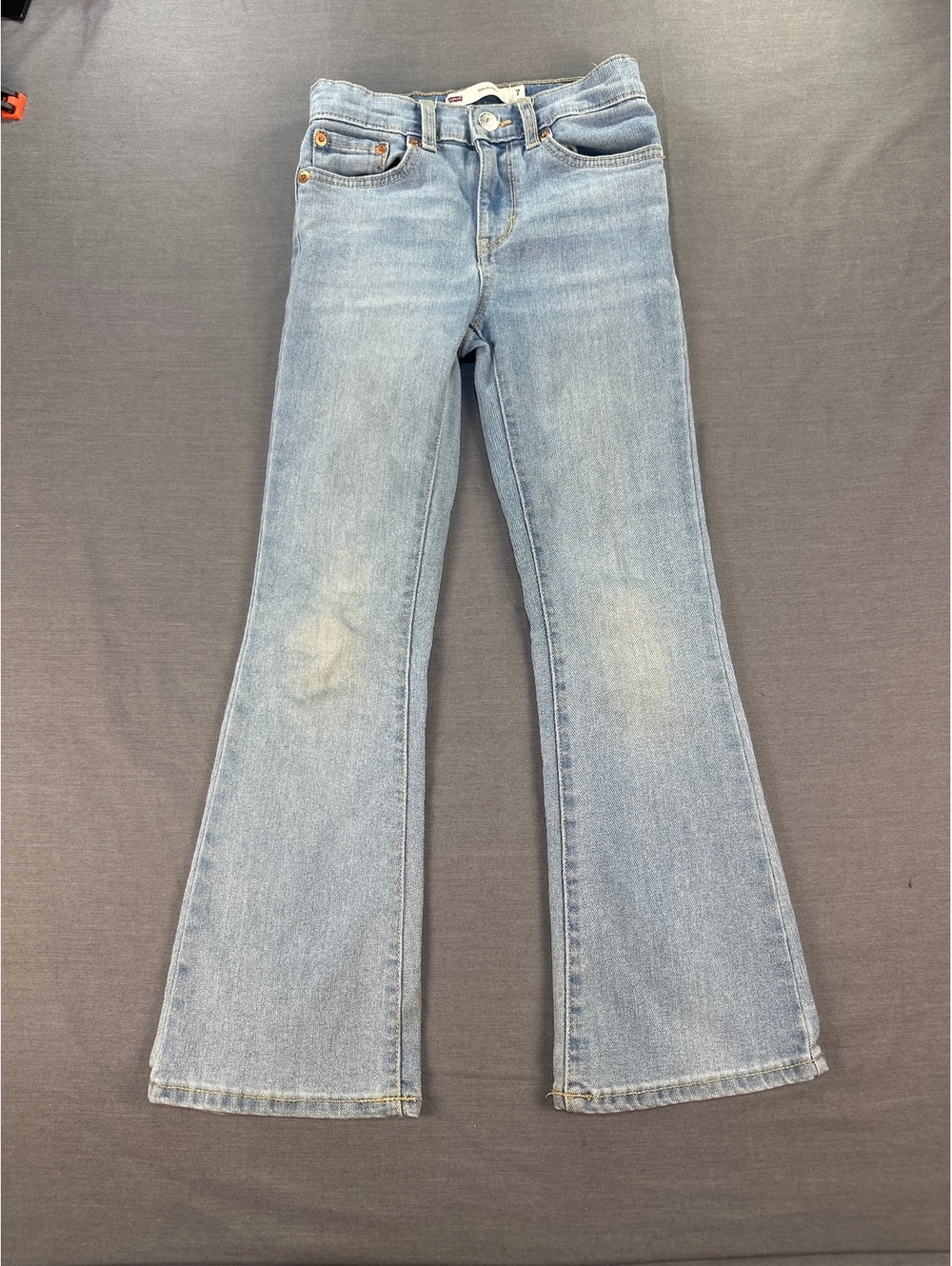 Levi's Girls Jeans 7 Light Blue Denim Flare